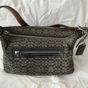 Coach Black and Brown Signature Bag